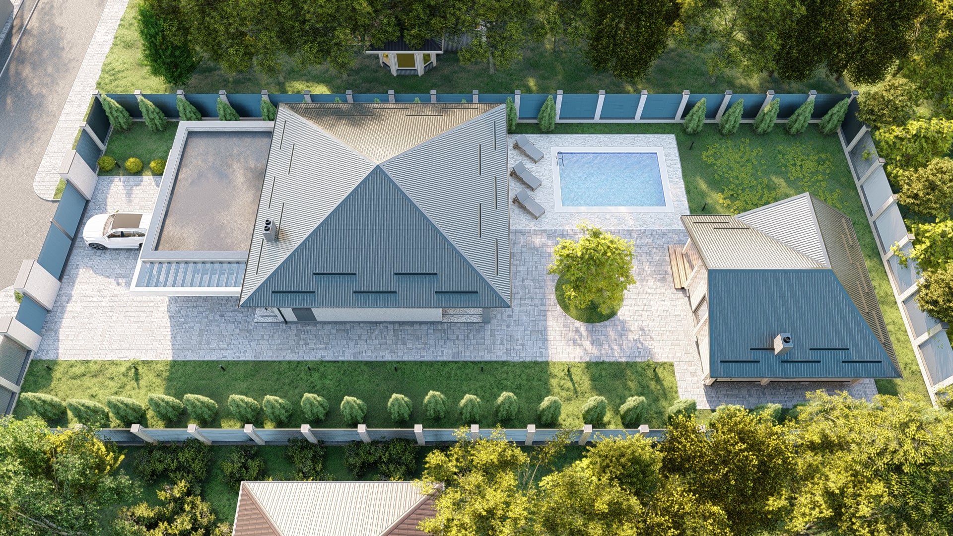 Проєкт "Престиж": Резиденція з басейном та гостьовим будинком